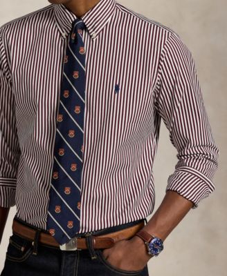 Men's Classic-Fit Striped Poplin Shirt