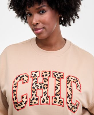 Trendy Plus Chic Crewneck Sweatshirt, Macy's Exclusive