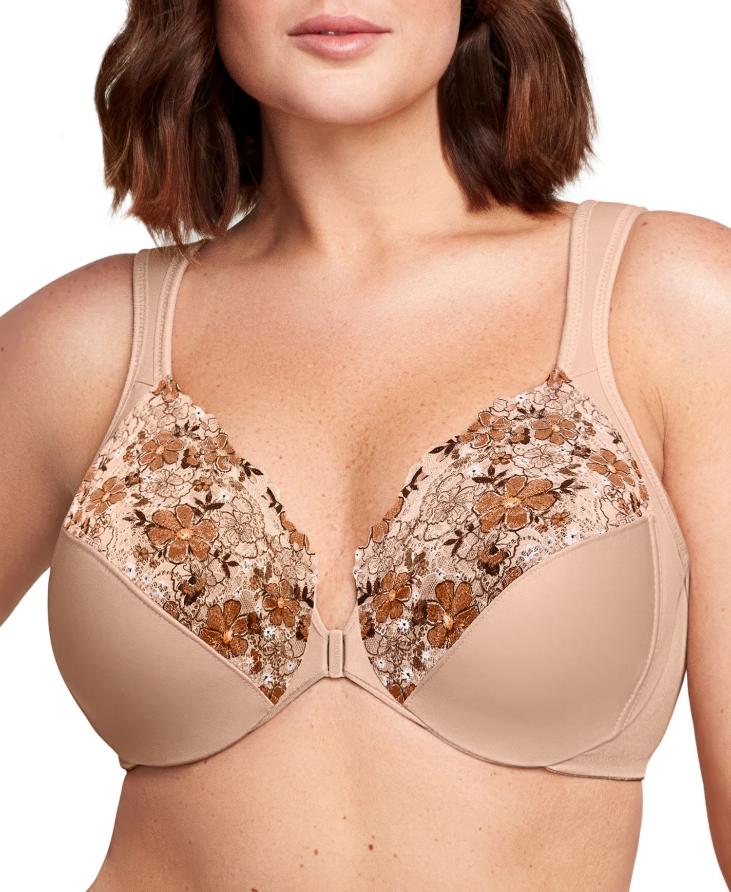 Women's Full Figure Plus Size Wonderwire Front Close Bra 1245