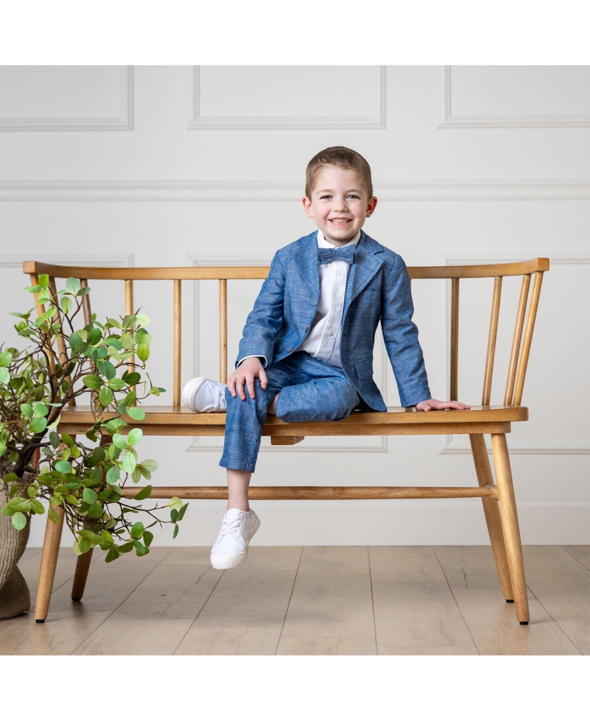 Hope & Henry Toddler Boys Classic Chambray Suit Jacket