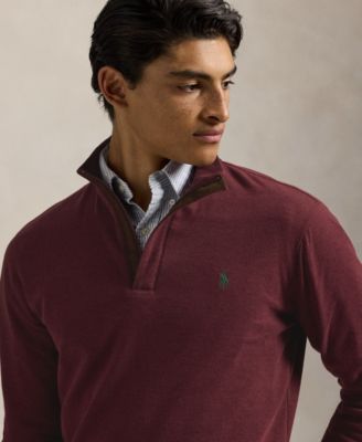 Men's Luxury Jersey Quarter-Zip Pullover Sweater