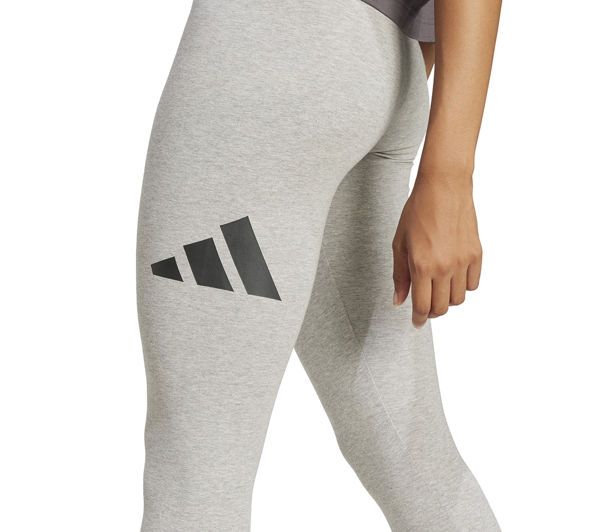 Adidas Originals Women's Essentials Big Logo Cotton Leggings In Gray
