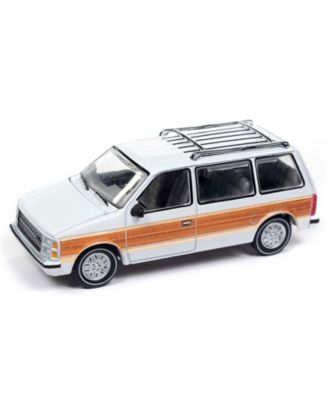 1/64 1985 Dodge Caravan, DW2 White with Woodgrain AWSP167-A