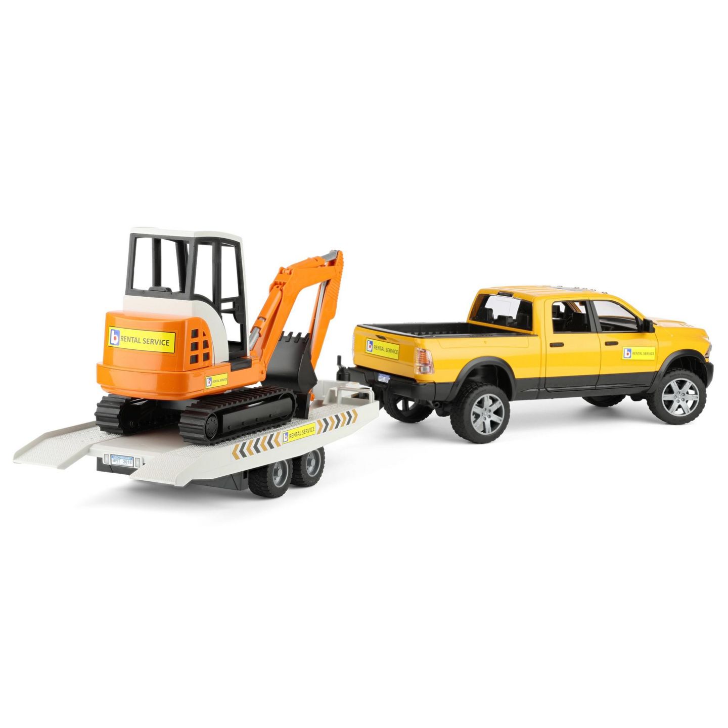Детские игрушки Bruder 1/16 Ram Rental Service with Mini Excavator 2546 — фото 3