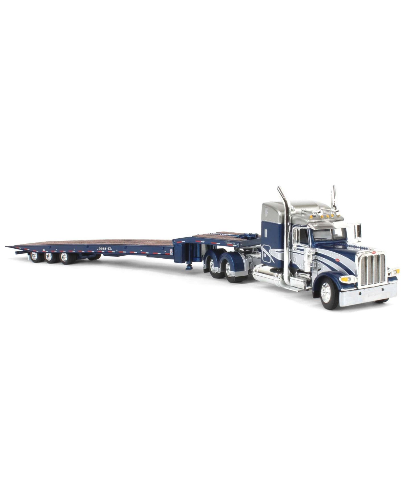 Детская игрушка First Gear 1/64 Scale Peterbilt 389 with Talbert 5553T Traveling Axle Trailer Die-Cast Metal Collectible Toy Truck — фото 2