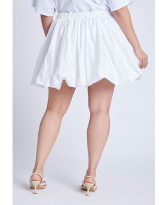 Women's Plus Size Mini Bubble Hem Skirt