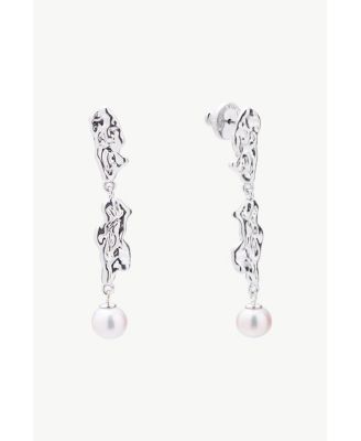 Nyla Molten Freshwater Pearl Drop Earring