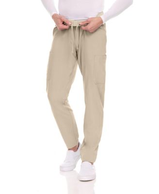 Men's Men Scrubs Set - Stretch V-Neck Scrub Top with 7-Pocket Pants Workwear Wine Large