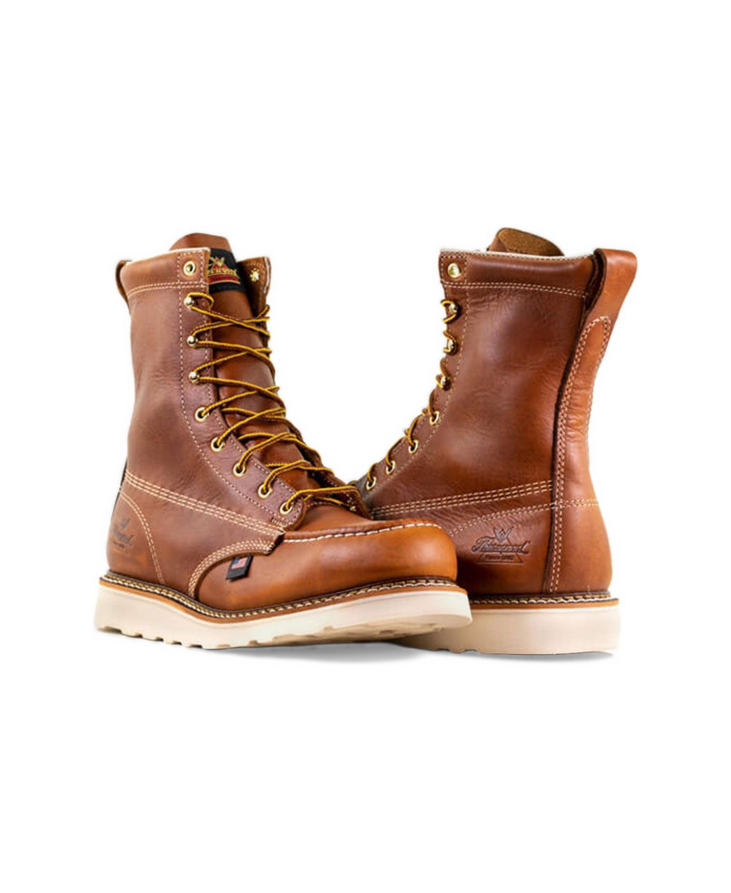 Мужские ботинки Thorogood American Heritage 8" Tobacco Moc Toe Work Boots for Men, цвет: Табачный — фото 2