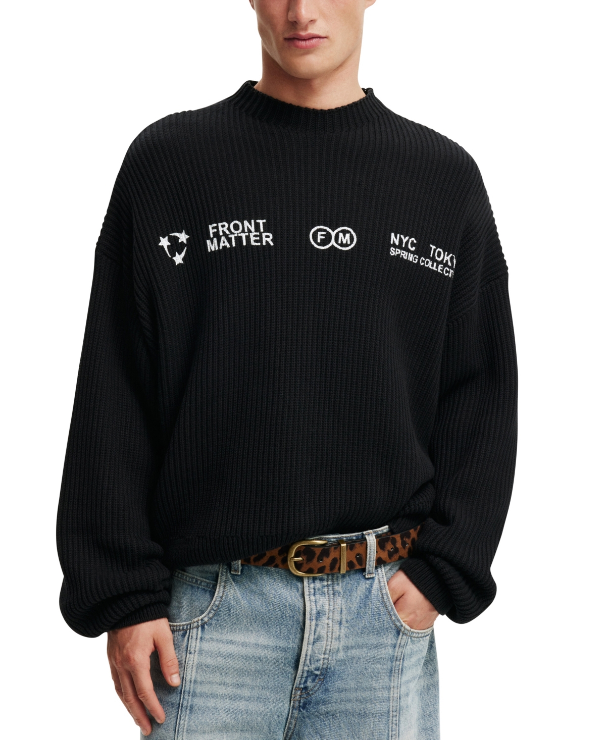 Cotton On Men's Relaxed Crew Knit Sweater