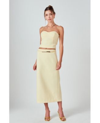 Women's Tweed Strapless Top