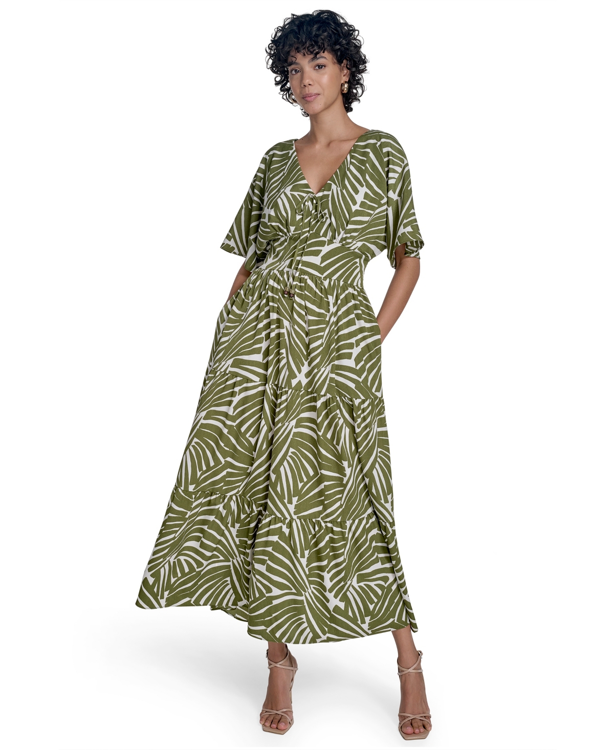 Jessica Howard Women's V-neck Fit & Flare Dress