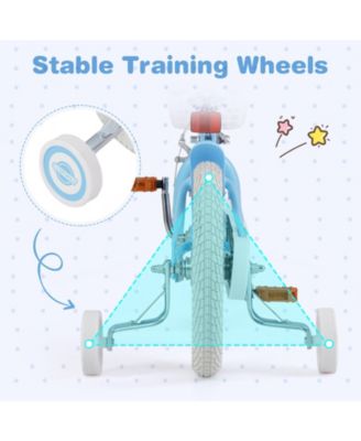 14 Inch Kids Bike with Adjustable Handlebar and Seat for 3-5 Year Old