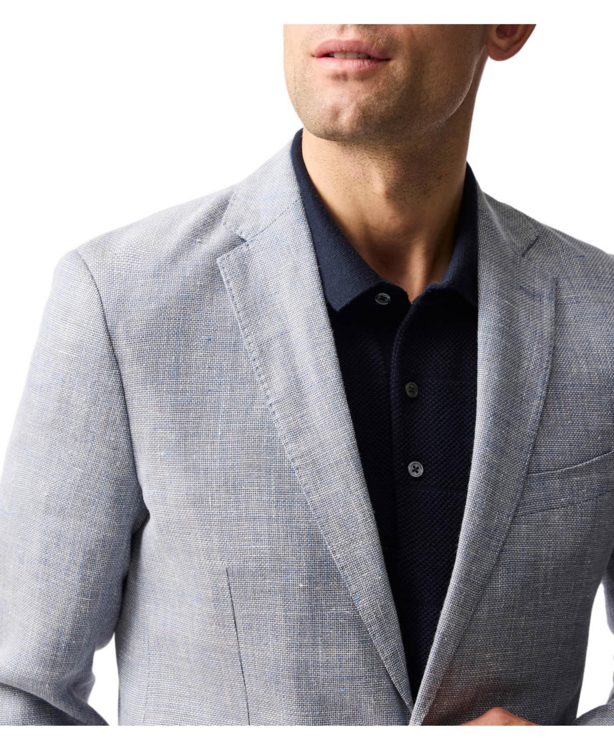 Rodd & Gunn Men's The Cascades Wool & Linen-blend Slim-fit Two-button Blazer In Gray