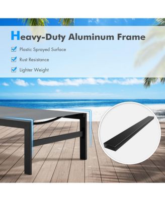 Patio Chaise Lounge Outdoor Adjustable Lounge Chair W/ 6-Position Backrest