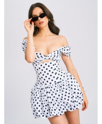 Women's Umika Polka Dots Bubble Hem Mini Dress