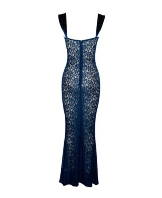 Women's Veronica Teal Lace Maxi Dress