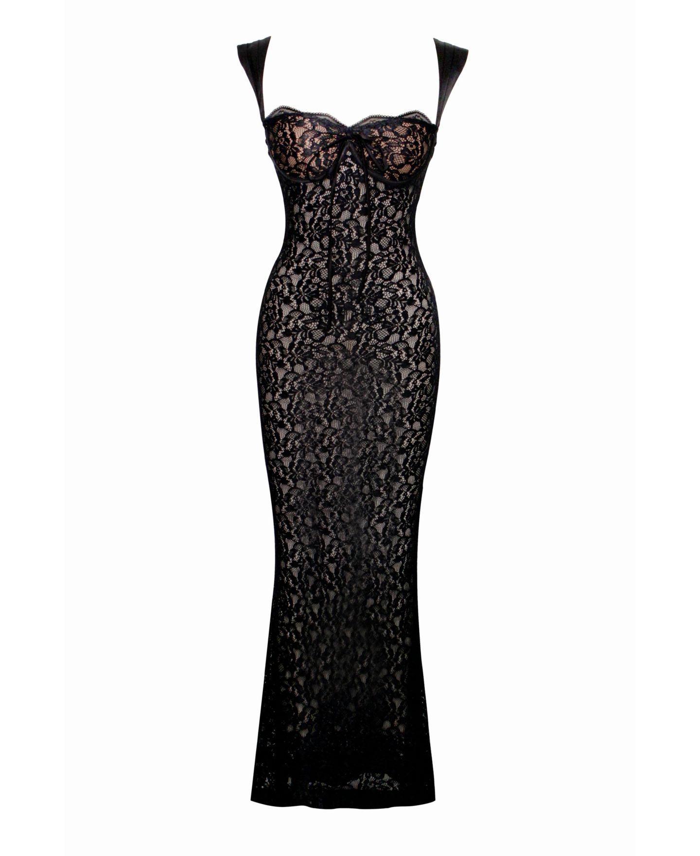 Женское платье Miss Circle Veronica Black Lace Maxi, цвет: Чёрный — фото 6