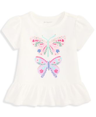 First Impressions - Baby Girls Short-Sleeve Butterflies Graphic T-Shirt