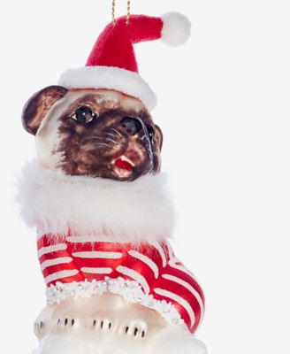 Pets Santa Pug Ornament, Macy's Exclusive