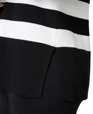 Women's Striped Scoop Neck Tunic Sweater