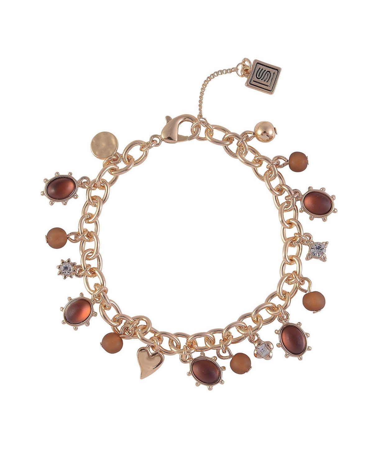 Gold Tone Charm Bracelet - Gold