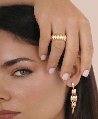 Oval Dome Baguette Band Ring