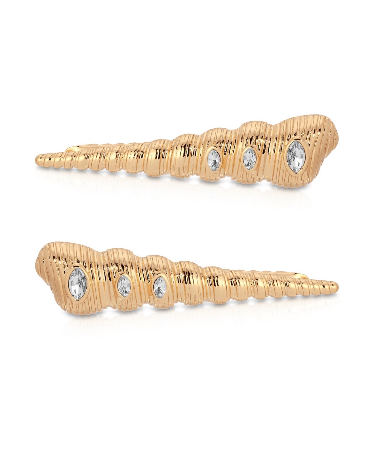 Capri Shell Barrette Set - Gold