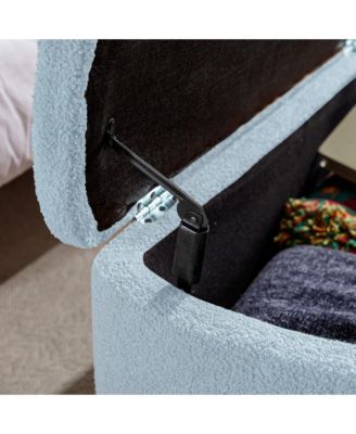 Faux Fur Storage Ottoman Bench