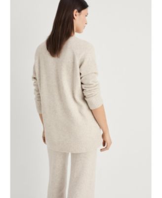 Women's V-Neck Plain Knit Sweater