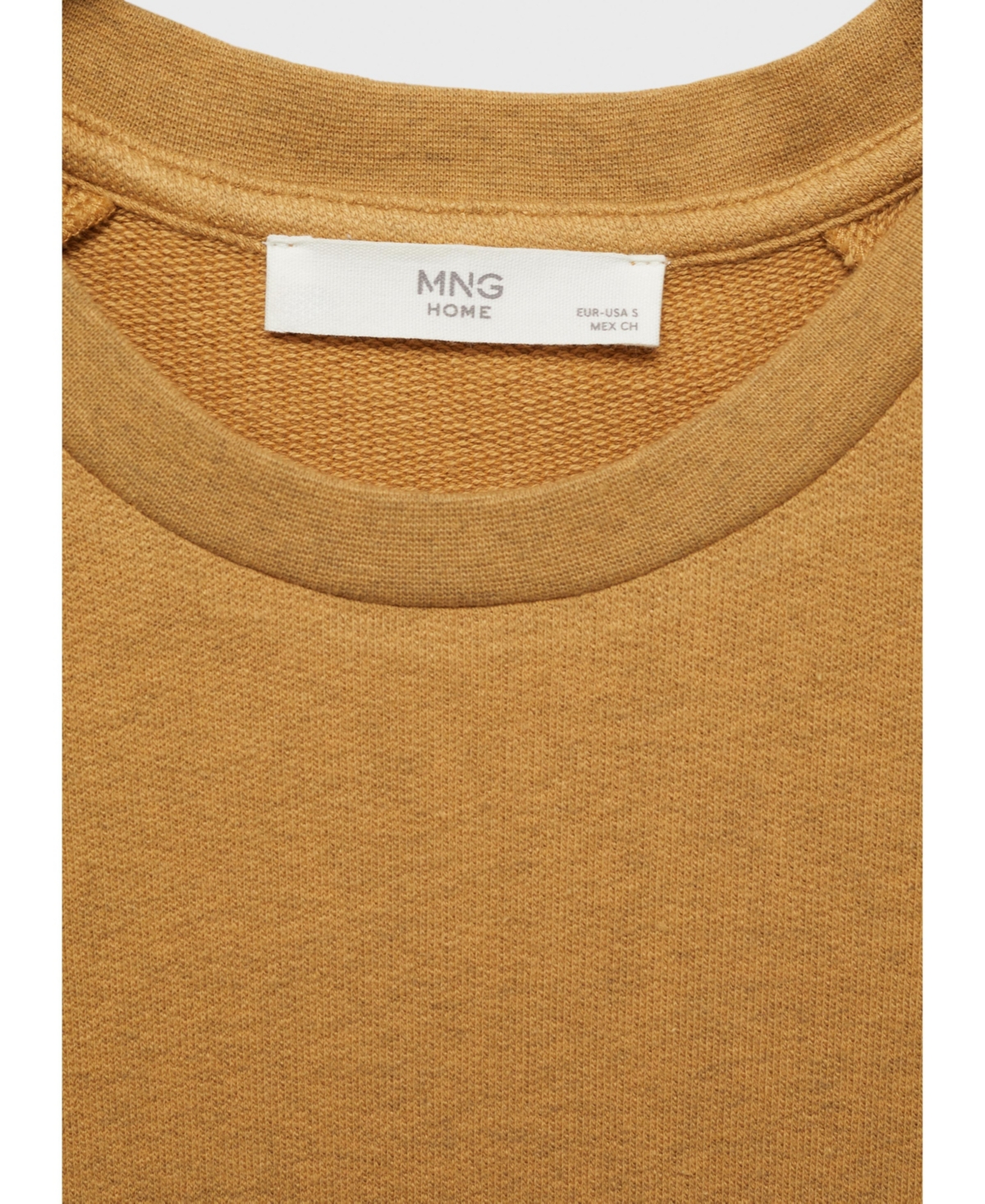 Mango Heather Fleece Cotton Nightgown Ochre In Orange