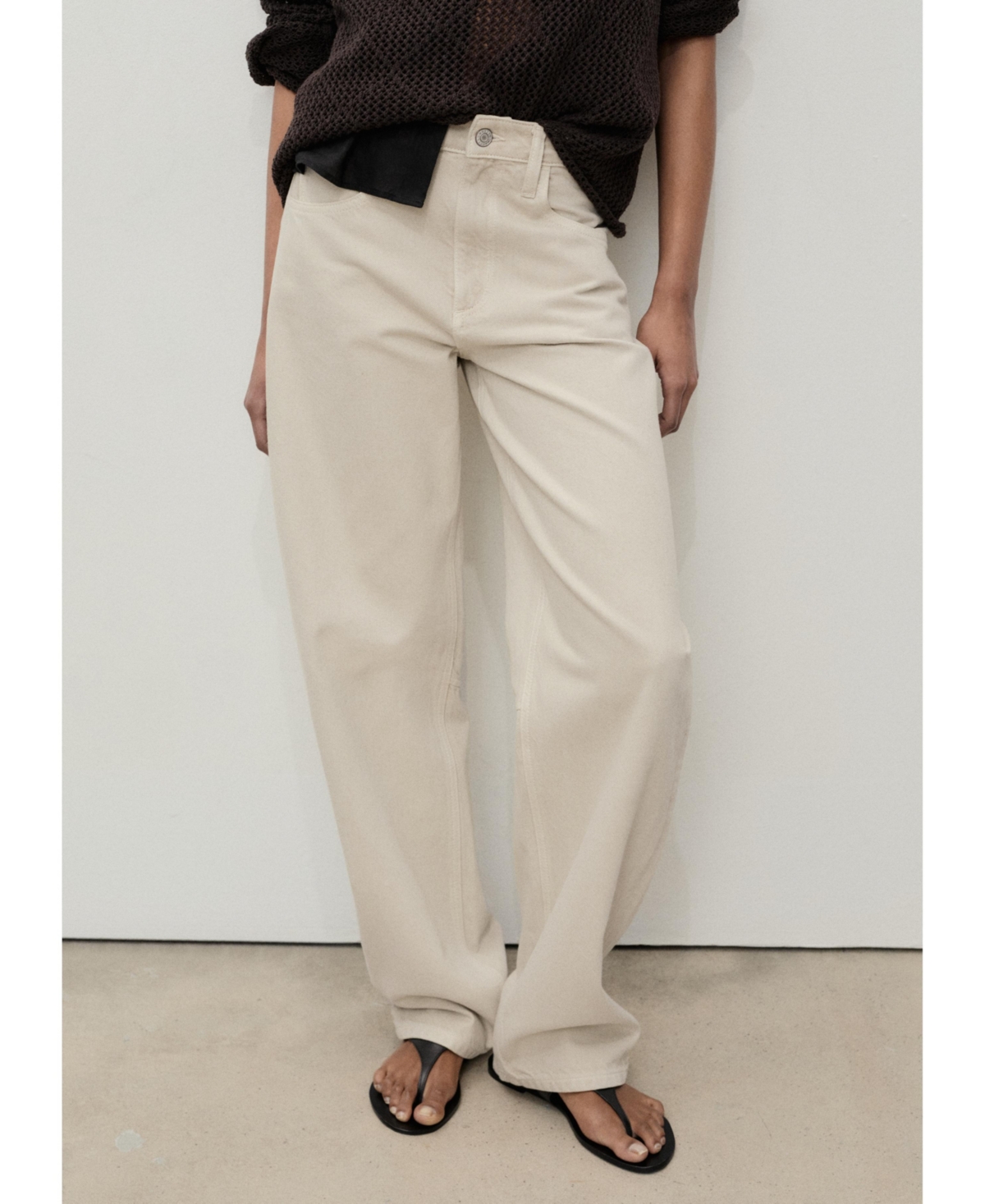 Women's High-Rise Balloon Jeans - Sand