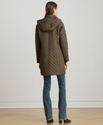 Women's Hooded Quilted Coat, P/XS-XXL