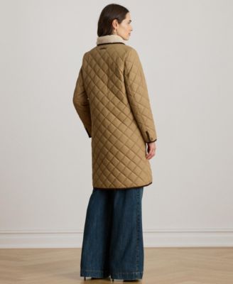 Women's Faux-Fur-Collar Quilted Jacket