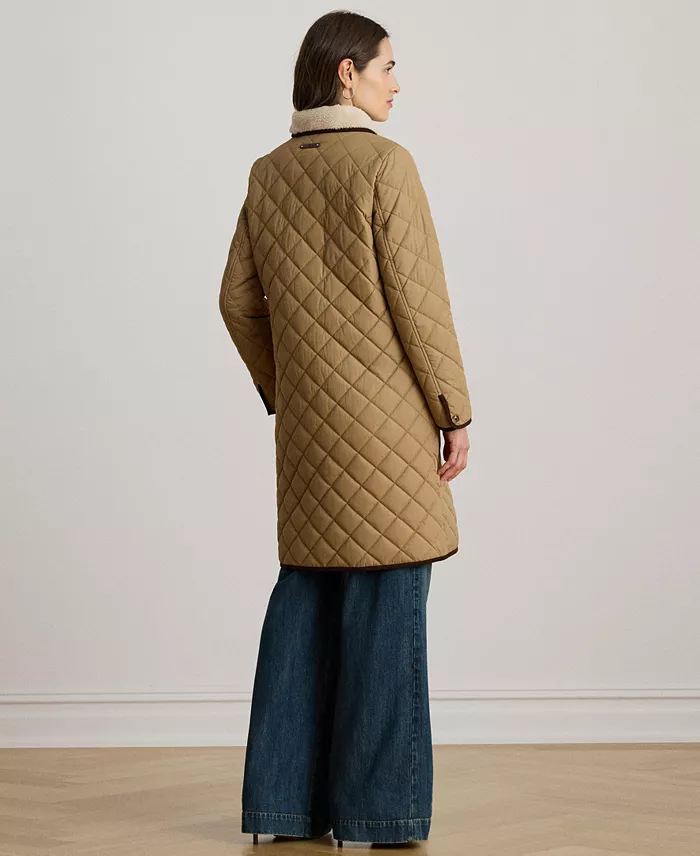 Women's Faux-Fur-Collar Quilted Jacket - thumbnail 2