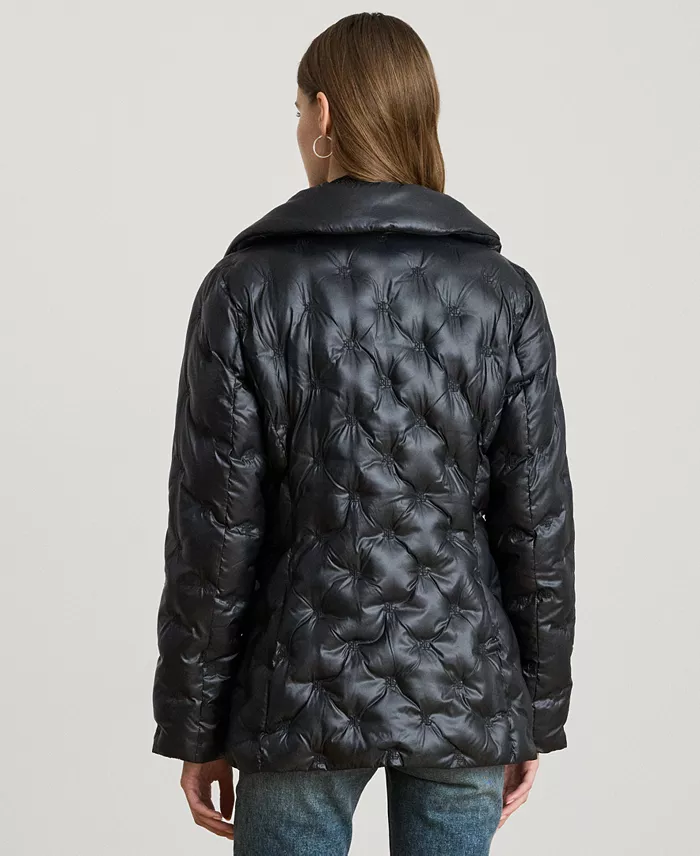 Women's Embroidered Puffer Coat - thumbnail 7