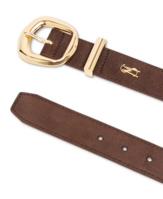 Steve Madden - 1.26" Center Bar Buckle Faux-Leather Belt