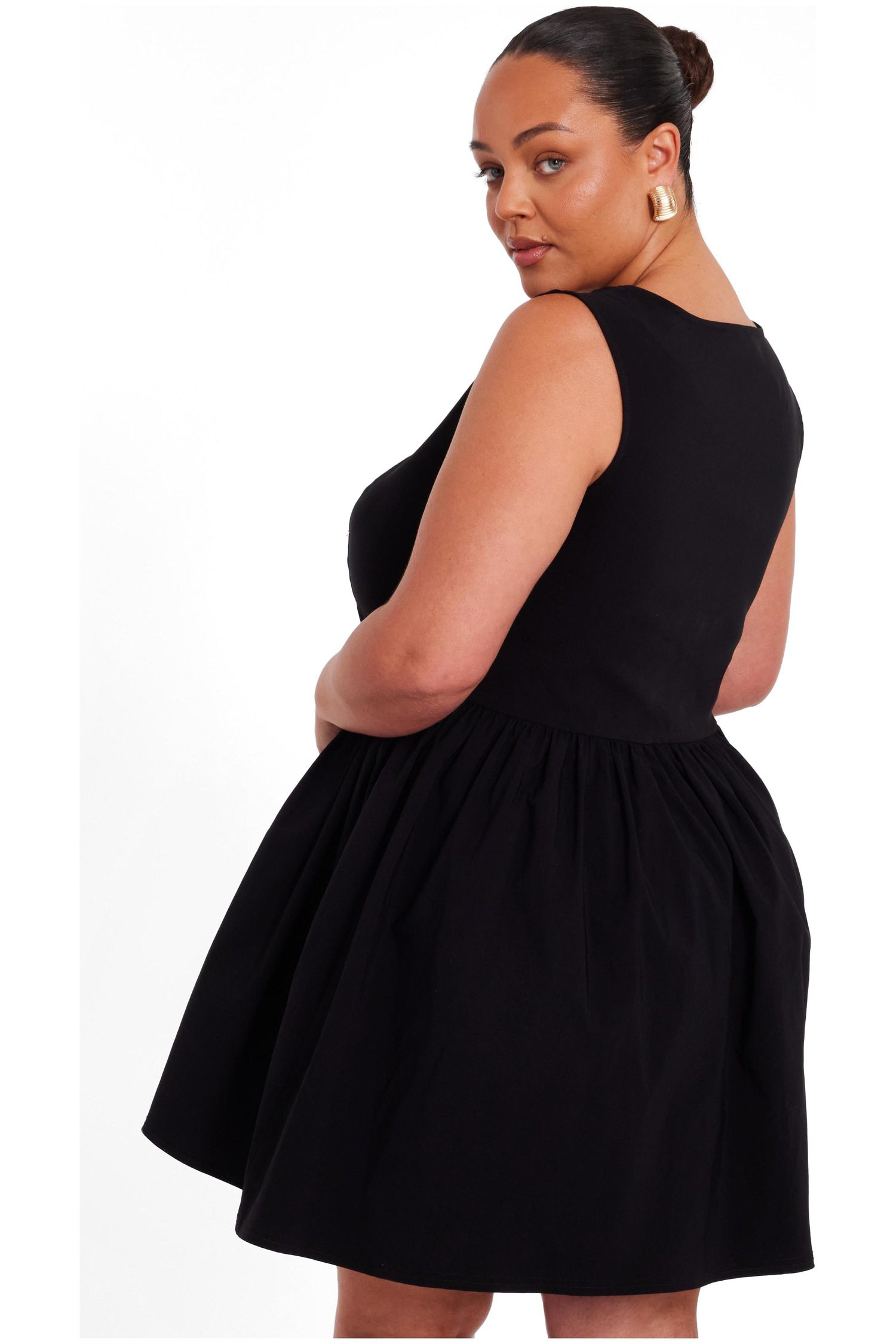 Women's Plus Size Square Neck Mini Dress