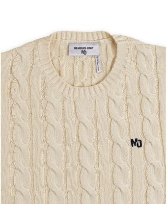 Men's Crew Neck Cable Knit Sweater