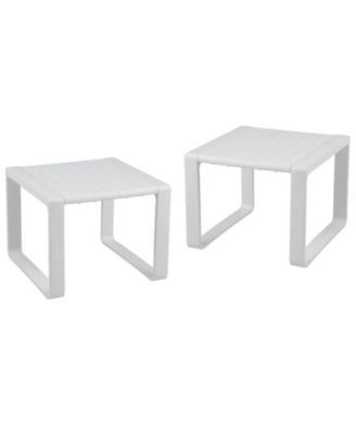 Weather Resistant Adirondack Outdoor Side Table Set of 2