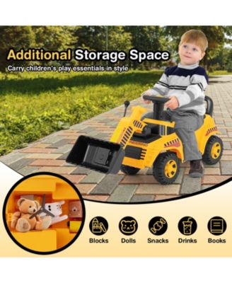 Ride on Bulldozer Excavator Digger Toy with Adjustable Bucket