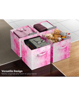 11-Inch Foldable Fabric Storage Cube Bin with Handles