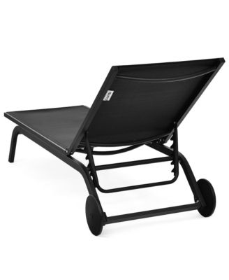 Patio Chaise Lounge Sling Armless back Adjustable Outdoor