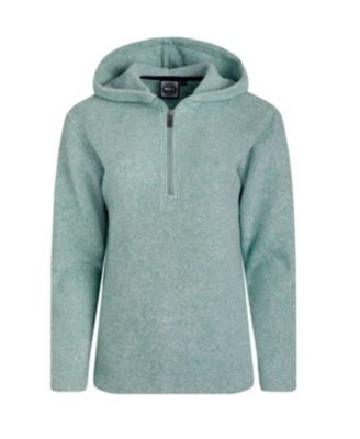 Women's Alisa 1/4 Zip Snow Marl Fleece Hoodie