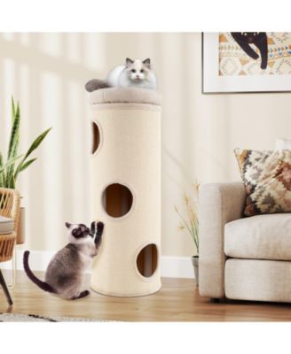 Elevated Cat Cave 4-Story Cat House for Multiple Cats