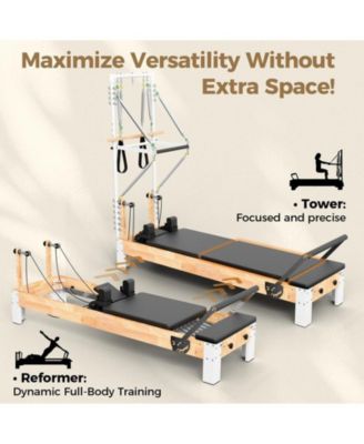 Wooden Reformer & Tower Combo – Includes Mat, Jump Board & Sitting Box