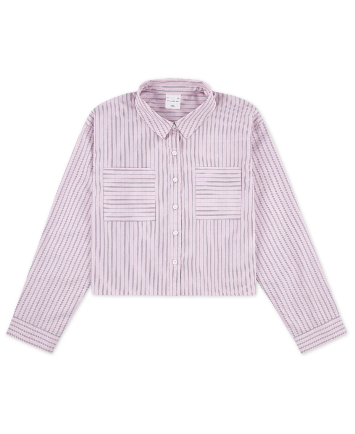 Abercrombie Girls Button Front Boxy Shirt In Pink
