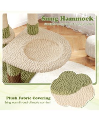 Tall Multi-Level Aesthetic Kitten Tower with Condo and Bed