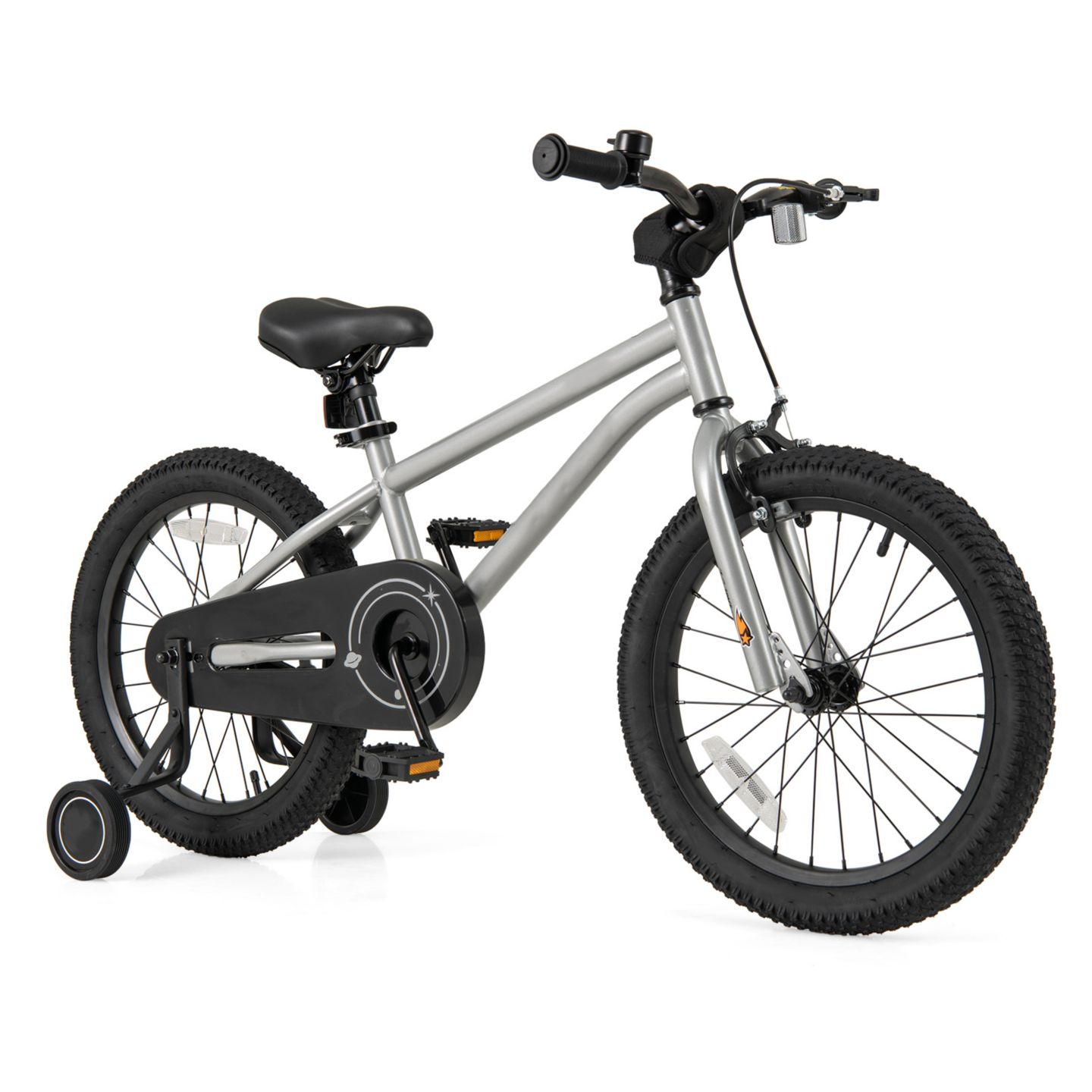 Детская игрушка Slickblue Kids Bike with Durable Carbon Steel Frame for Outdoor Riding, цвет: Серебряный — фото 1