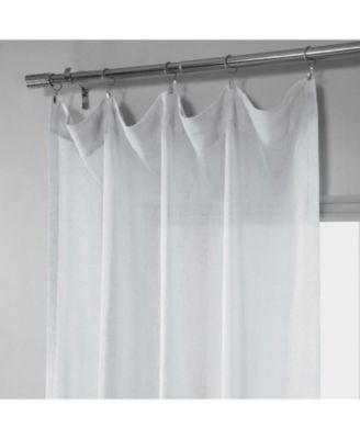 Textured Faux Linen Sheer Curtain